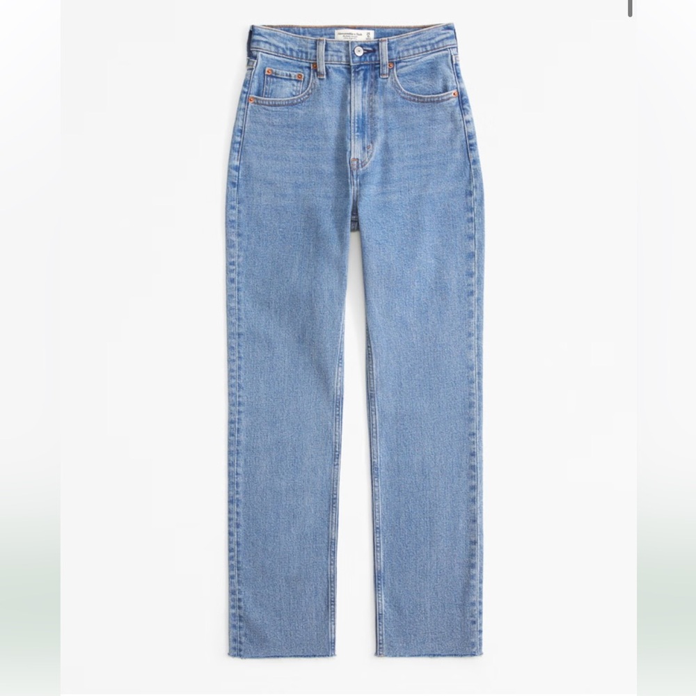 Abercrombie ankle straight ultra high-rise jeans
